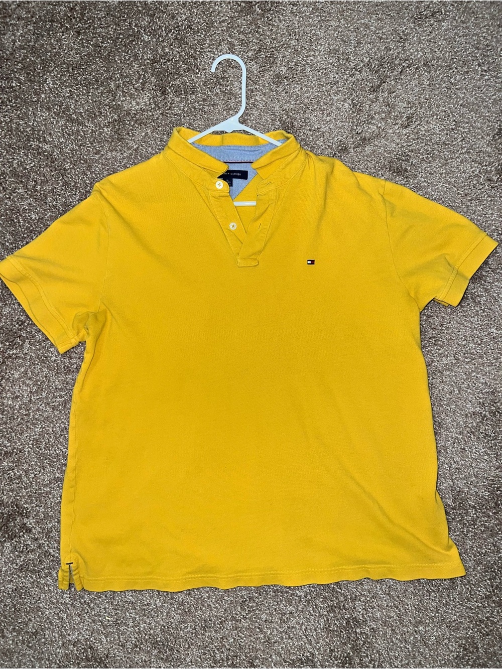 Tommy Hilfiger Men’s Yellow Short Sleeve Polo